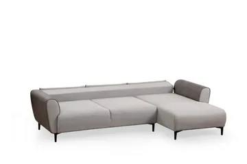 Rebelo Sovesofa med divan - Grå - Møbler - Sofaer - Sovesofaer