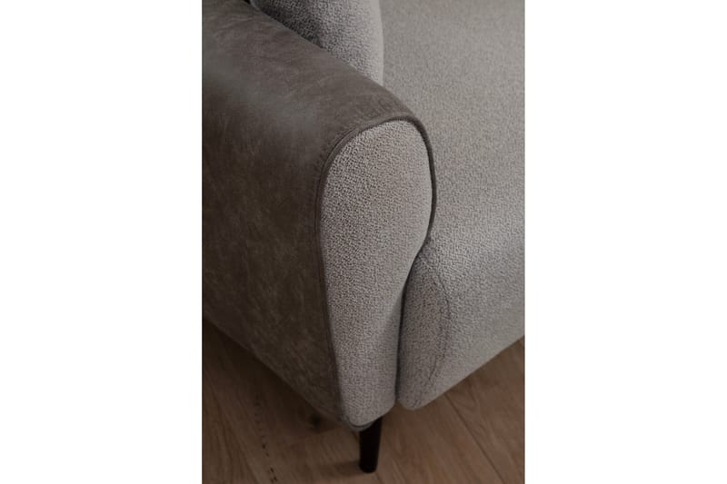 Rebelo Sovesofa med divan - Grå - Møbler - Sofaer - Sovesofaer