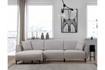 Rebelo Sovesofa med divan - Grå - Møbler - Sofaer - Sovesofaer