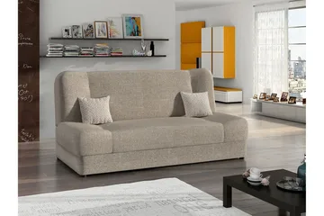 Redes 2-seter Rektangulær Sovesofa 116x195 cm med Oppbevaring i Stoff - Beige - Møbler - Sofaer - Sovesofaer