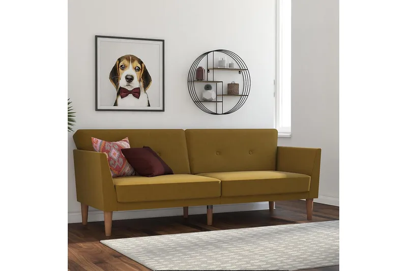 Regal 2-seters Sovesofa Gul - Novogratz - Møbler - Sofaer - Sovesofaer