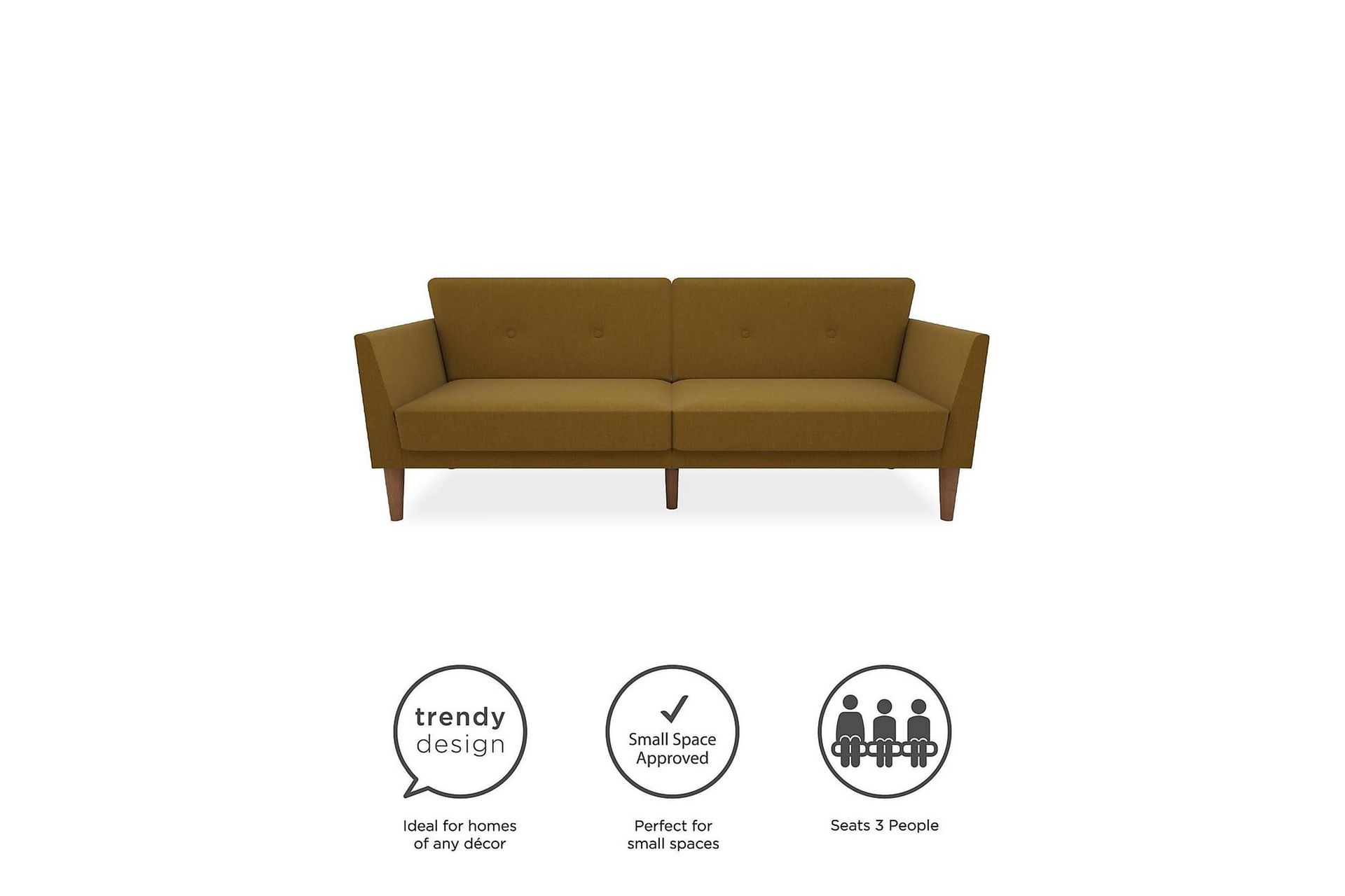 Regal 2-seters Sovesofa Gul - Novogratz - Møbler - Sofaer - Sovesofaer