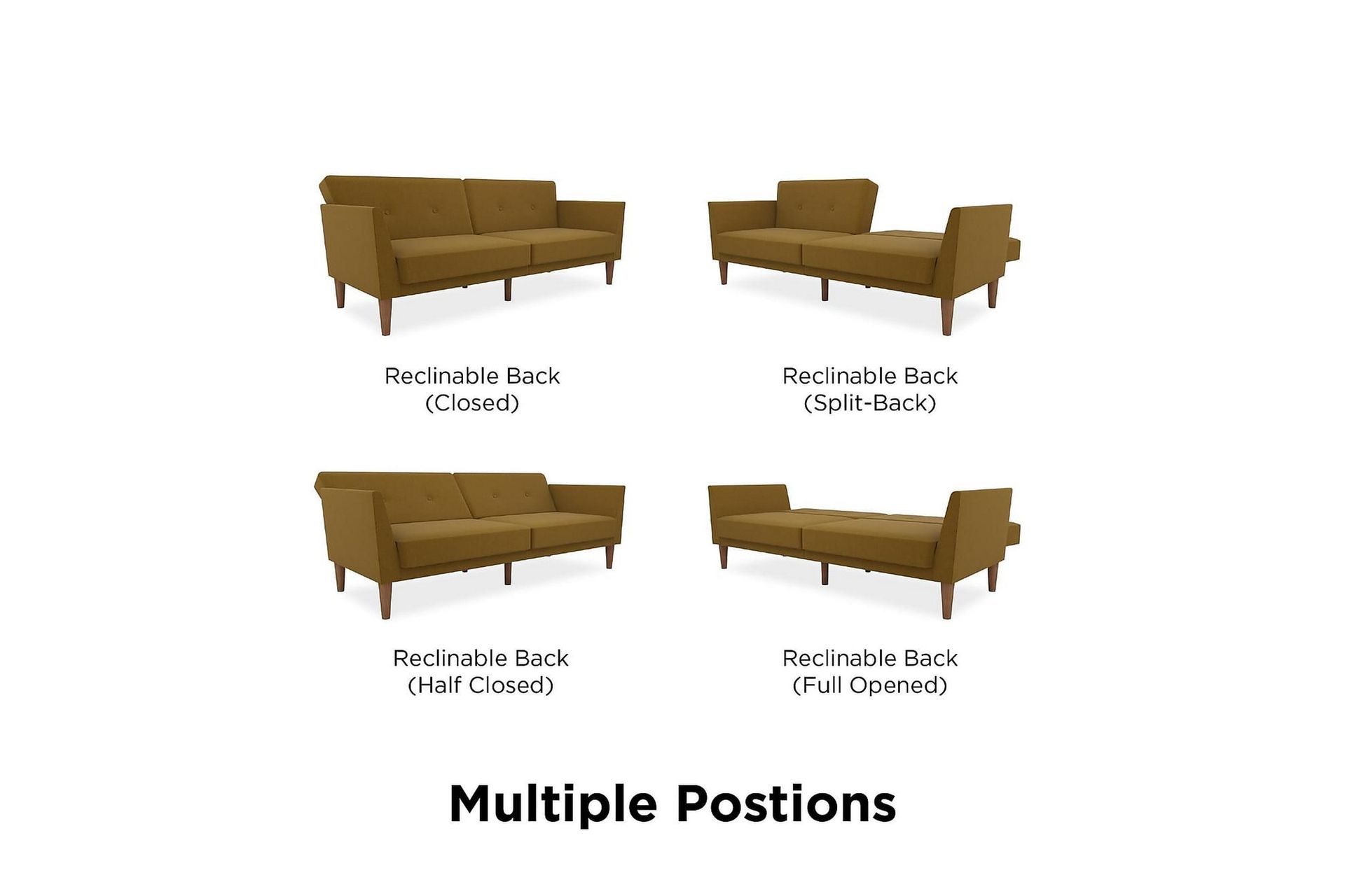 Regal 2-seters Sovesofa Gul - Novogratz - Møbler - Sofaer - Sovesofaer
