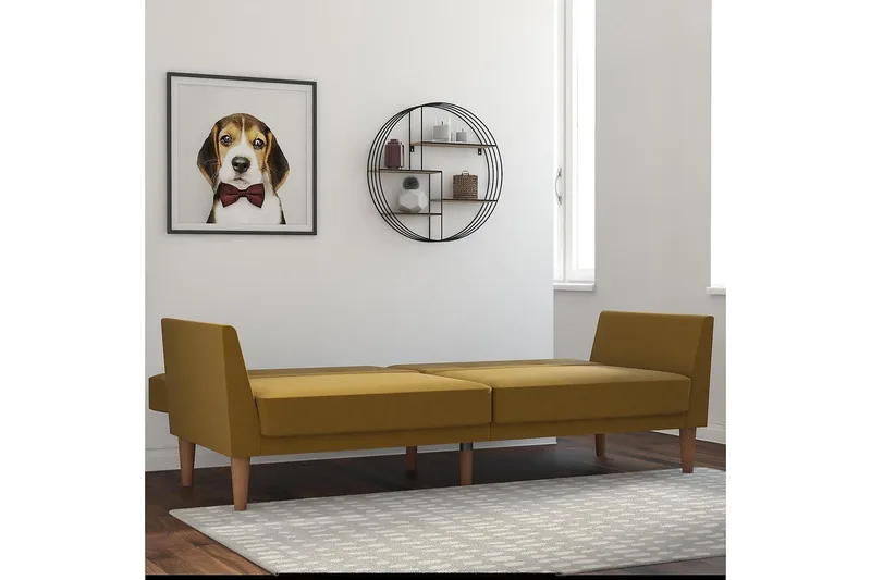 Regal 2-seters Sovesofa Gul - Novogratz - Møbler - Sofaer - Sovesofaer