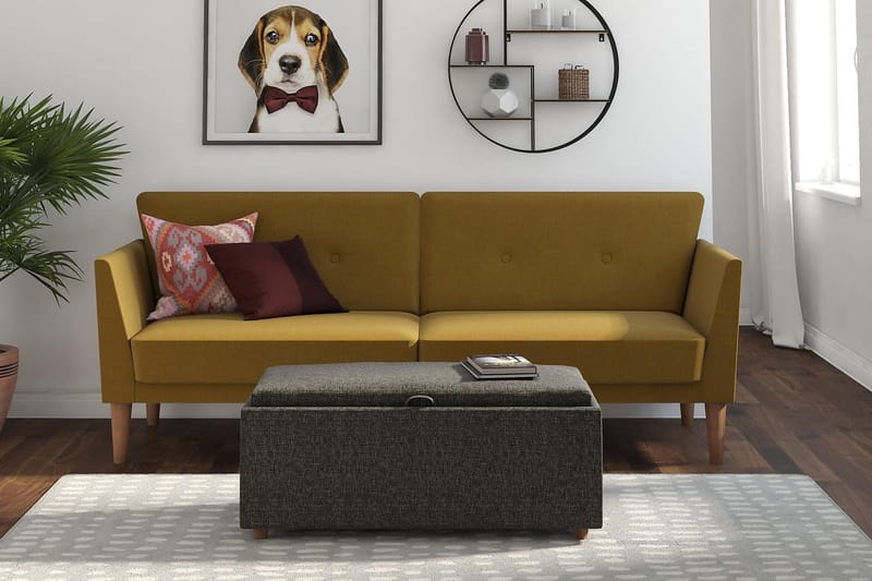 Regal 2-seters Sovesofa Gul - Novogratz - Møbler - Sofaer - Sovesofaer