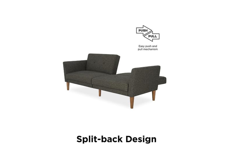 Regal 2-seters Sovesofa Mørkegrå - Novogratz - Møbler - Sofaer - Sovesofaer