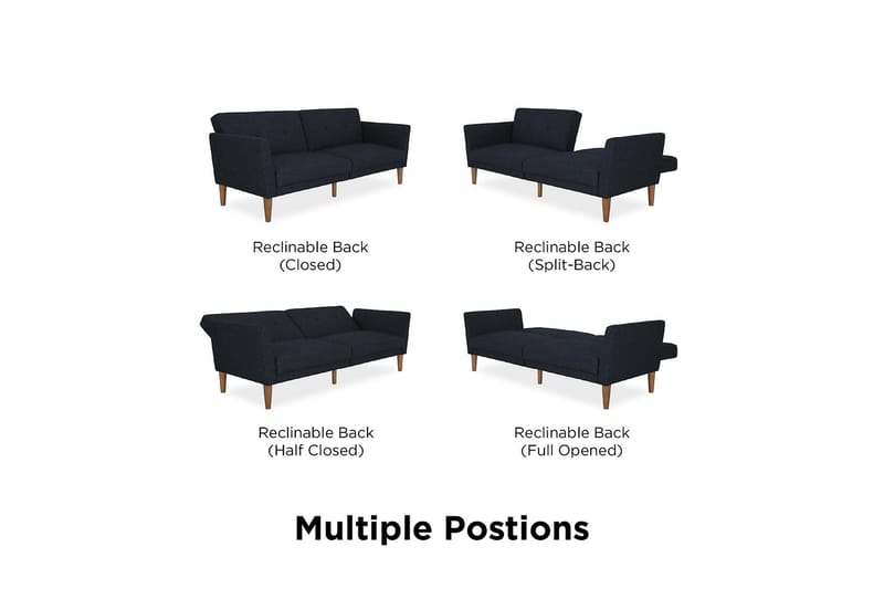 Regal 2-seters Sovesofa Marineblå - Novogratz - Møbler - Sofaer - Sovesofaer