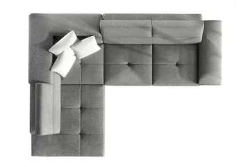 Reginia 3-seter Hjørnesovesofa 125x195 cm med Oppbevaring i Kordfløyel - Lys Beige - Møbler - Sofaer - Sovesofaer