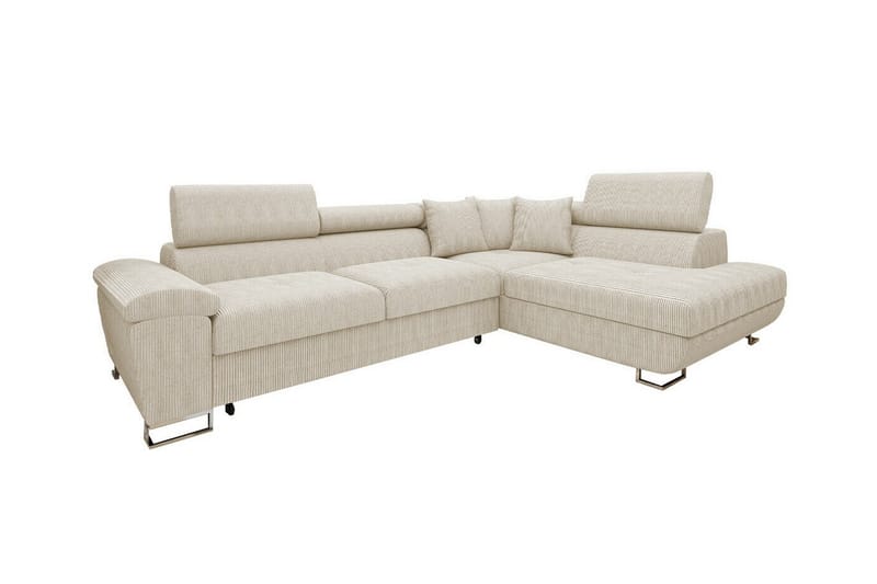 Reginia 3-seters Hjørnesovesofa - Hvit - Møbler - Sofaer - Sovesofaer