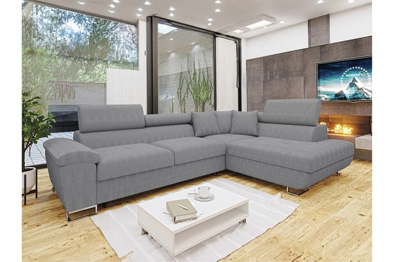 Reginia 3-seters Hjørnesovesofa - Lysegrå - Møbler - Sofaer - Sovesofaer