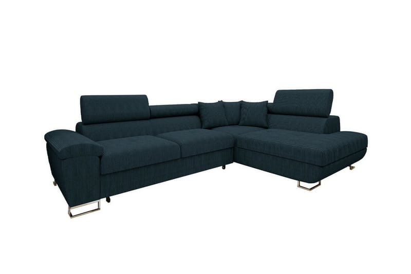 Reginia 3-seters Hjørnesovesofa - Mørkeblå - Møbler - Sofaer - Sovesofaer