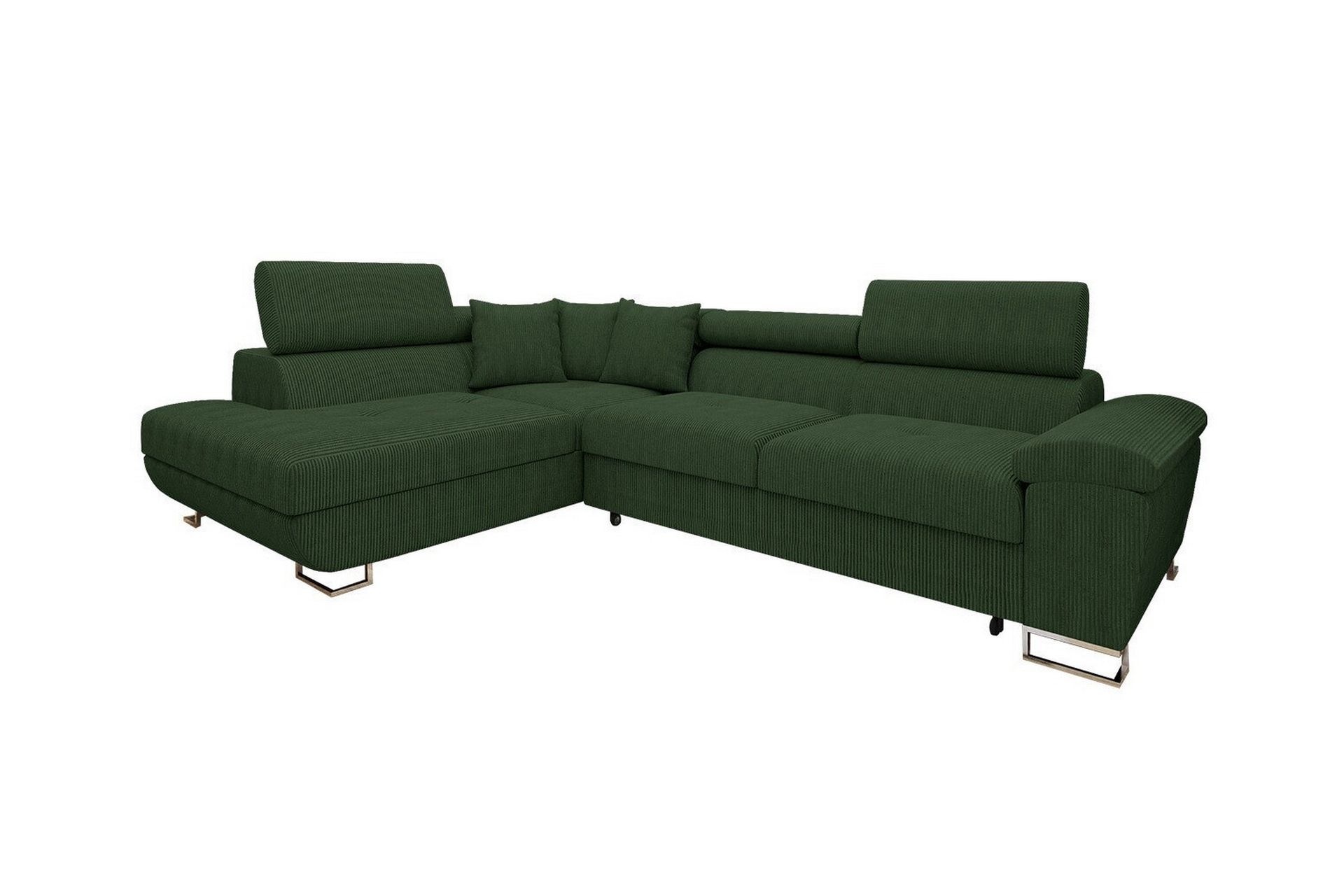 Reginia 3-seters Hjørnesovesofa - Mørkegrønn - Møbler - Sofaer - Sovesofaer