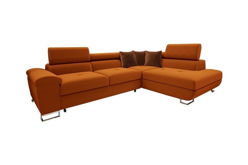 Reginia 3-seters Hjørnesovesofa - Oransje - Møbler - Sofaer - Sovesofaer