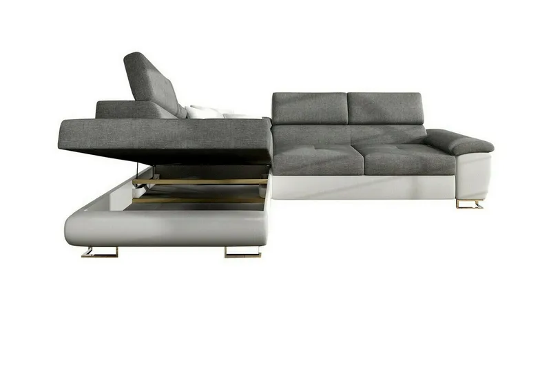 Reginia 3-sits Hörnbäddsoffa NO_BRAND Ljusgrå - Møbler - Sofaer - Sovesofaer