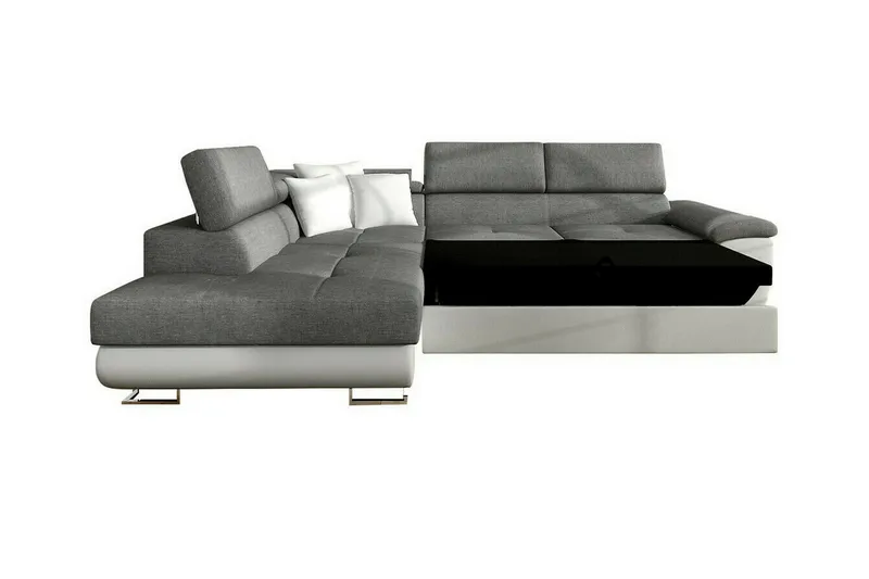 Reginia 3-sits Hörnbäddsoffa NO_BRAND White - Møbler - Sofaer - Sovesofaer
