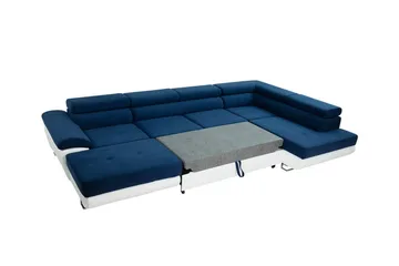 Reginia 4-seter Hjørnesovesofa 125x270 cm med Oppbevaring i Manchesterstoff - Flaskegrønn - Møbler - Sofaer - Sovesofaer