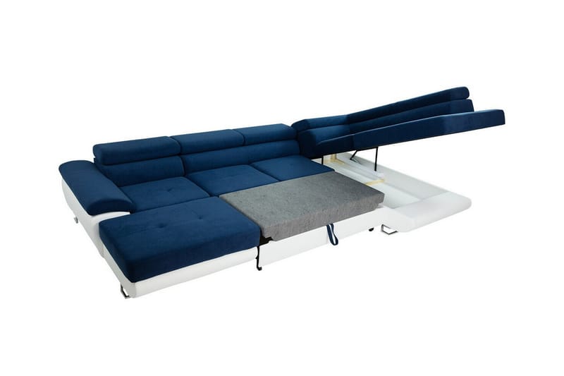 Reginia 4-seters Hjørnesovesofa 125x270 cm med Liftup Oppbevaring i Mansjesterstoff - Brun - Møbler - Sofaer - Sovesofaer