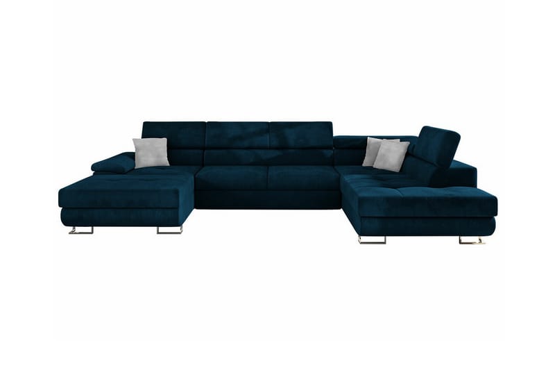 Reginia 4-seters Hjørnesovesofa 375 cm - Mørkeblå - Møbler - Sofaer - Sovesofaer