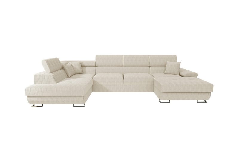 Reginia 4-seters Hjørnesovesofa - Beige/Lys Beige - Møbler - Sofaer - Sovesofaer
