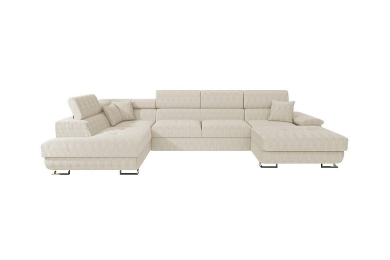 Reginia 4-seters Hjørnesovesofa - Beige/Lys Beige - Sovesofaer - Hjørnesovesofa