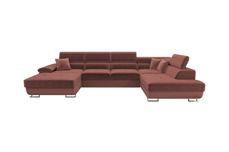 Reginia 4-seters Hjørnesovesofa - Lyse brun/Brun - Møbler - Sofaer - Sovesofaer