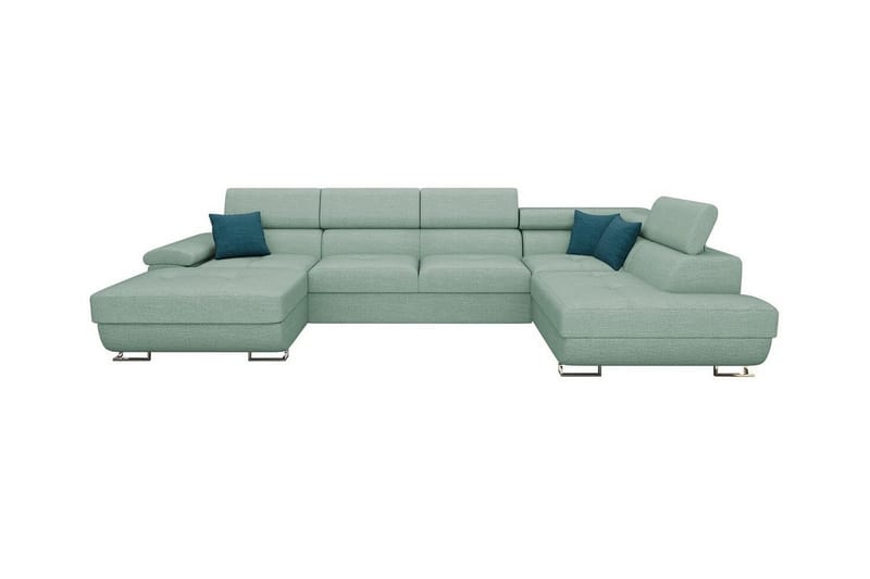Reginia 4-seters Hjørnesovesofa - Lysegrønn/Grønn/Mynte - Møbler - Sofaer - Sovesofaer