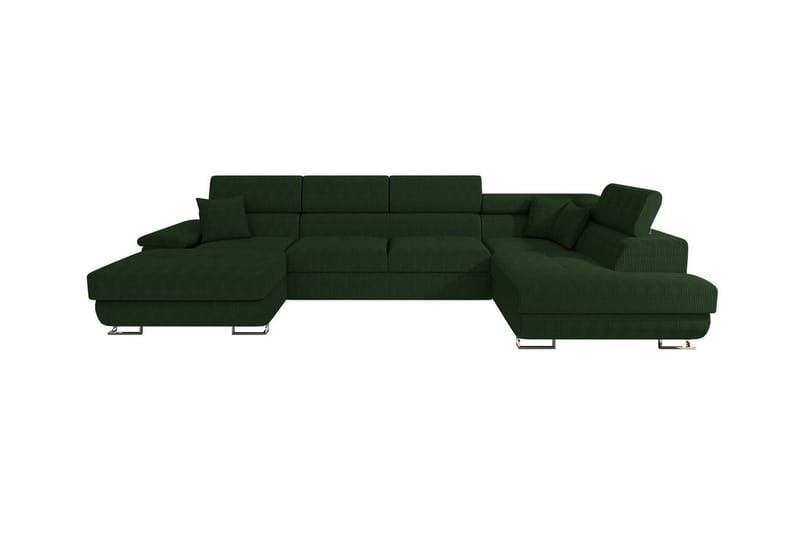 Reginia 4-seters Hjørnesovesofa - Mørkegrønn - Møbler - Sofaer - Sovesofaer