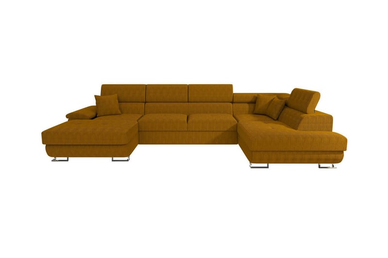 Reginia 4-seters Hjørnesovesofa - Mørkegul - Møbler - Sofaer - Sovesofaer