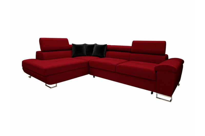 Reginia 4-seters Hjørnesovesofa - Rød - Møbler - Sofaer - Sovesofaer