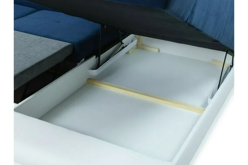 Reginia 4-sits Hörnbäddsoffa 375 cm Dark blue - Møbler - Sofaer - Sovesofaer