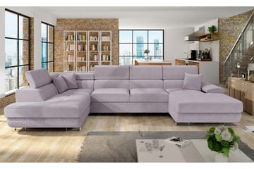 Reginia 5-seters Sovesofa Venstre - Rosa - Møbler - Sofaer - Sovesofaer