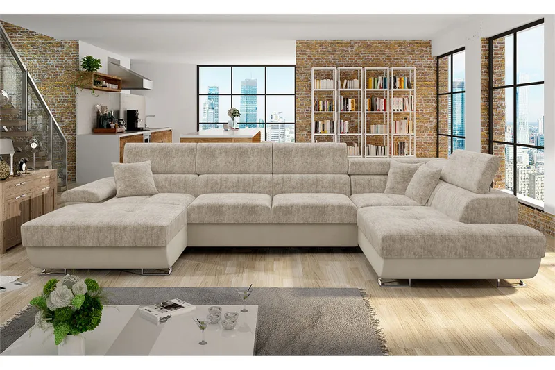 Reginia Sovesofa m. Divan og Sjeselong - Møbler - Sofaer - Sovesofaer