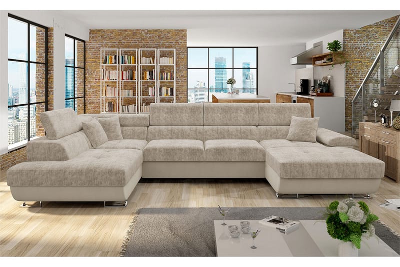 Reginia Sovesofa m. Divan og Sjeselong - Møbler - Sofaer - Sovesofaer