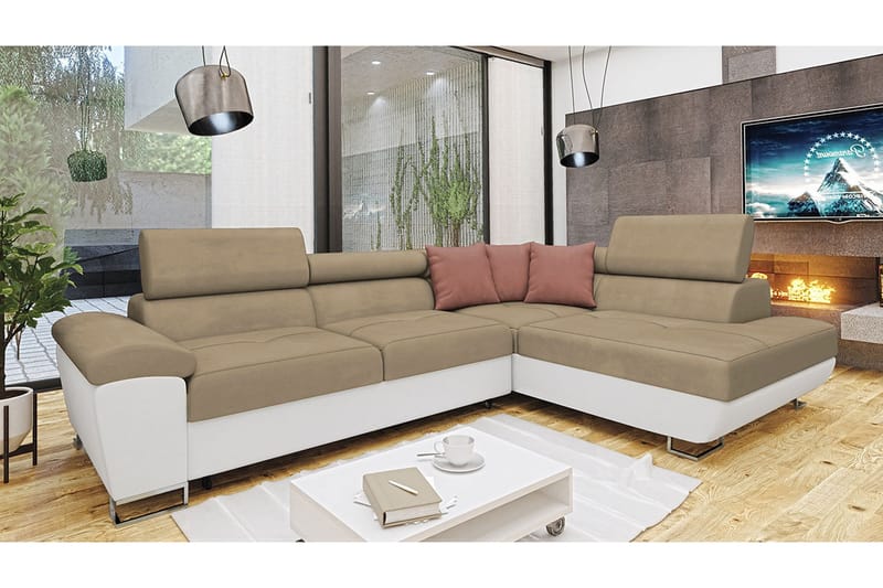 Reginia Sovesofa m. Sjeselong L-formet - Møbler - Sofaer - Sovesofaer