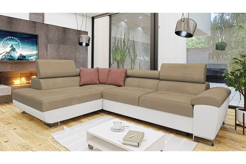 Reginia Sovesofa m. Sjeselong L-formet - Møbler - Sofaer - Sovesofaer