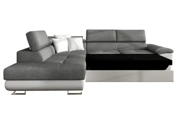 Reginia U-Sovesofa - Hvit / Grå - Møbler - Sofaer - Sovesofaer