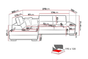 Reginia U-Sovesofa - Hvit / Grå - Møbler - Sofaer - Sovesofaer