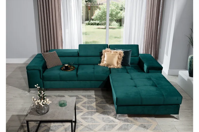 Ricardone 3-seters Sovesofa m. Divan, Grønn