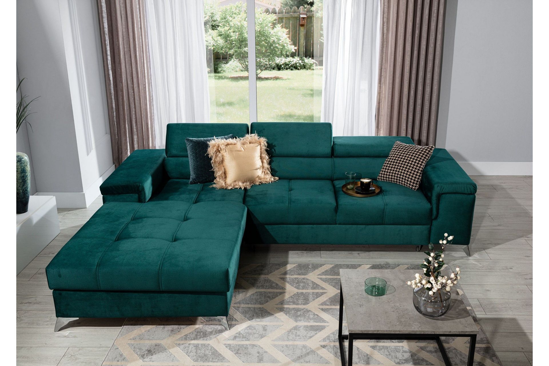 Ricardone 3-seters Sovesofa m. Divan - Grønn