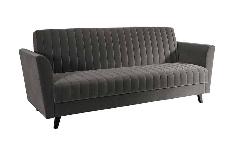 Rigberg Sofa - Grå - Sovesofaer - 4 seters sovesofa - Fløyel sofaer