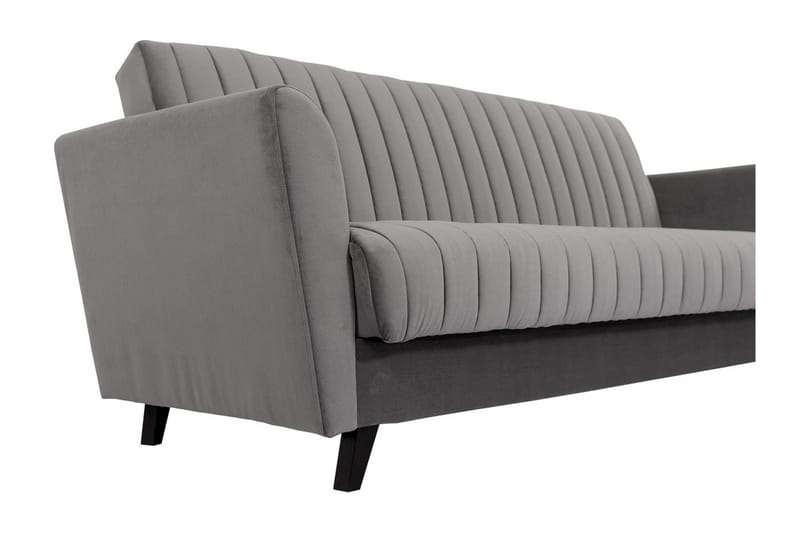 Rigberg Sofa - Grå - Sovesofaer - 4 seters sovesofa - Fløyel sofaer