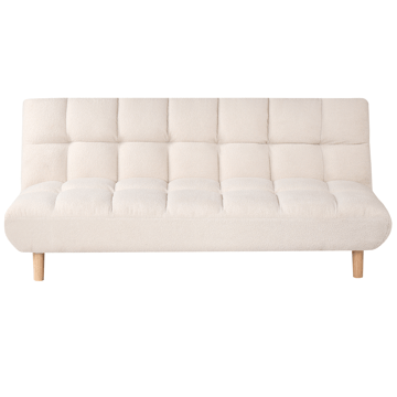 Risor Fällbar Sovesofa 112x190 cm i Bouclé - Hvit - Møbler - Sofaer - Sovesofaer