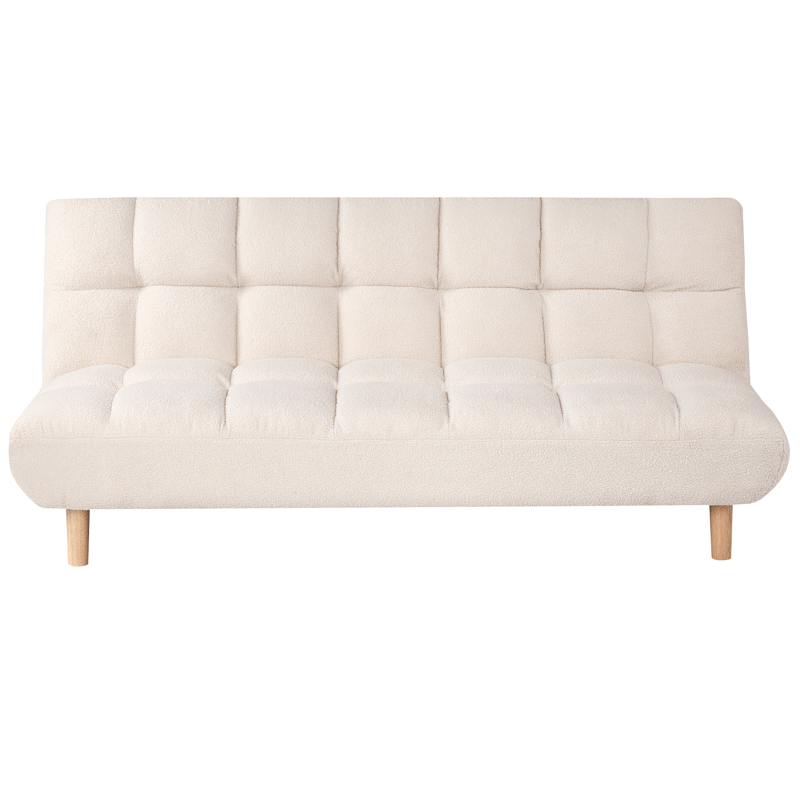 Risor Sammenleggbar Sovesofa 112x190 cm i Bouclé - Hvit - Møbler - Sofaer - Sovesofaer - 2 seters sovesofa