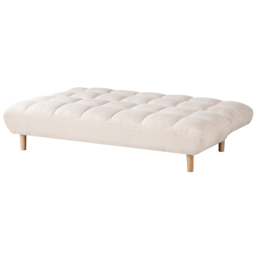 Risor Sammenleggbar Sovesofa 112x190 cm i Bouclé - Hvit - Møbler - Sofaer - Sovesofaer - 2 seters sovesofa
