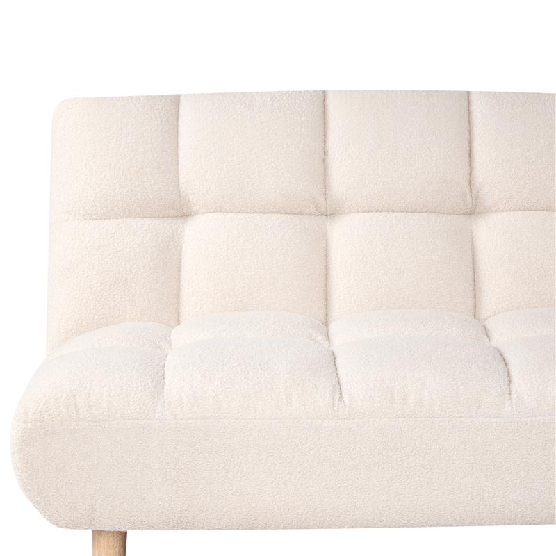Risor Sammenleggbar Sovesofa 112x190 cm i Bouclé - Hvit - Møbler - Sofaer - Sovesofaer - 2 seters sovesofa