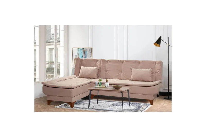 Riversdale Sovesofa med Sjeselong 4-seter - Grå - Møbler - Sofaer - Sovesofaer