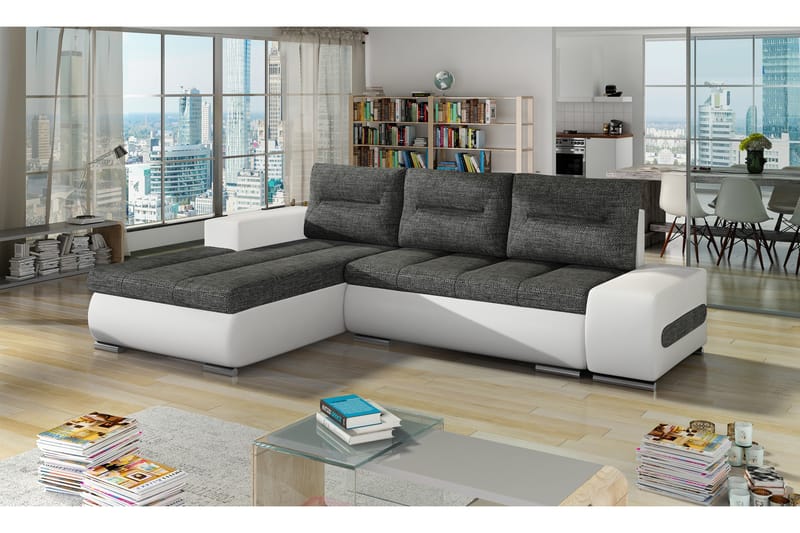 Rodeche Sovesofa - Grå/Hvit - Møbler - Sofaer - Sovesofaer