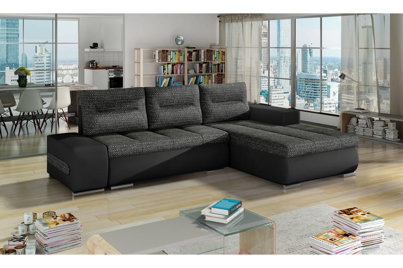 Rodeche Sovesofa - Grå/Svart - Møbler - Sofaer - Sovesofaer