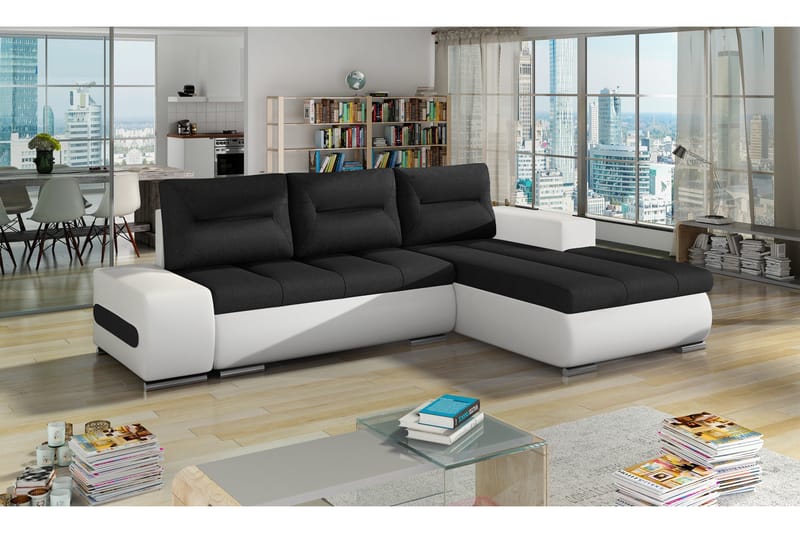 Rodeche Sovesofa - Svart/Hvit - Møbler - Sofaer - Sovesofaer