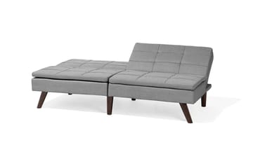 Ronne 2-seter Sengbar Rektangulær Sovesofa i Stoff med Trebein - Grå - Møbler - Sofaer - Sovesofaer